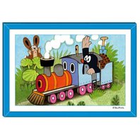 Bonaparte Obrázek dřevěný rámeček Krteček - vlak