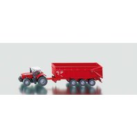 SIKU Farmer - Traktor Massey Ferguson s přívěsem, měřítko 1:87