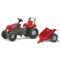 Šlapací traktor Rolly Junior s vlečkou červený akční