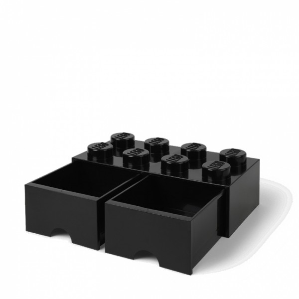 LEGO úložný box 8 s šuplíky černý