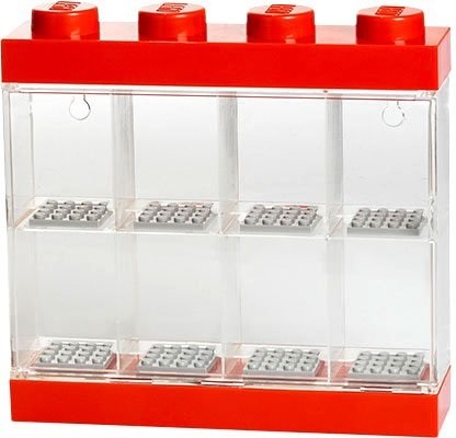 LEGO sběratelská skříňka na 8 minifigurek - červená