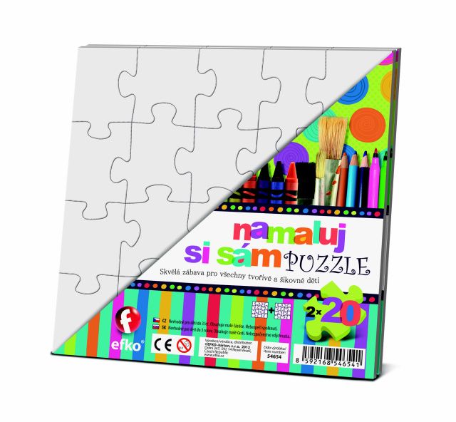 Namaluj si sám puzzle 2 čtverce - EFKO baby 54654