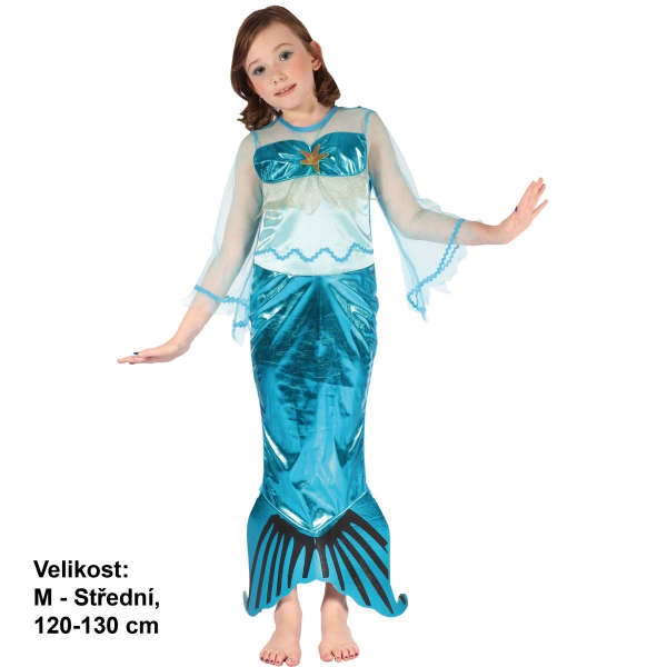 Šaty na karneval - Mořská panna, 120-130 cm