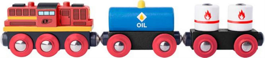Woody Diesel lokomotiva s nákladním vlakem