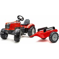 FALk Traktor šlapací Massey Ferguson červený s valníkem 3-7 let