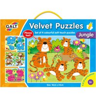 Sametové puzzle  4 v 1 džungle