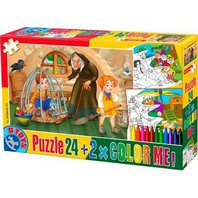Puzzle Color me! Perníková Chaloupka 24 dílků + 2x omalovánky