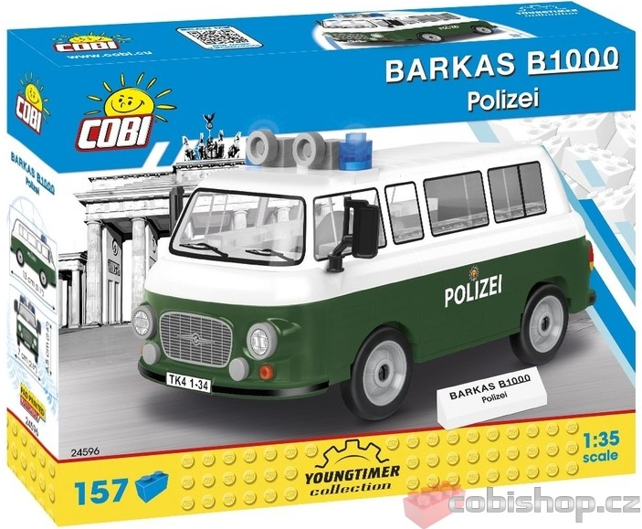 COBI 24596 Youngtimer Automobil Barkas B1000 policie