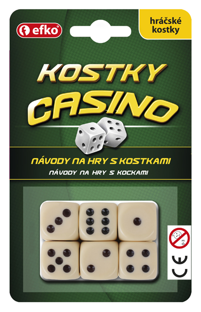 Hrací kostky Casino keramické