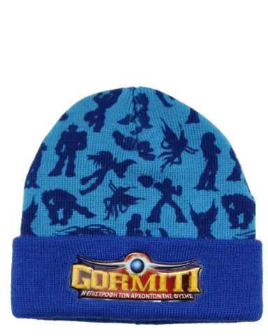 Zimní čepice modrá se vzorem Gormiti
