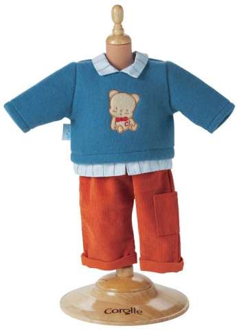 Obleček - mikina s medvídkem, kalhoty a košile