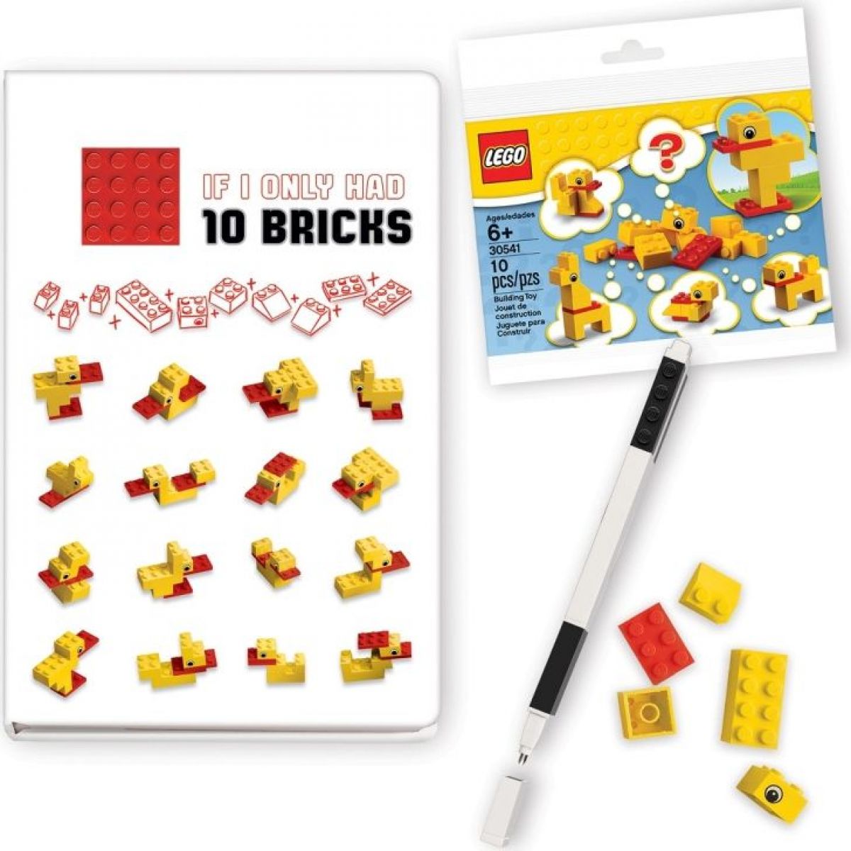 LEGO Stationery Classic Kachny - zápisník s perem a stavebnicí