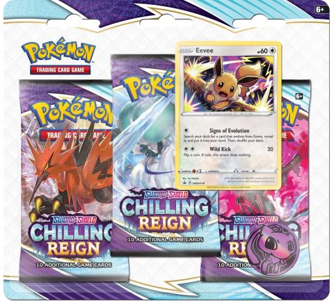 Pokémon TCG: SWSH06 Chilling Reign- 3 Blister Booster