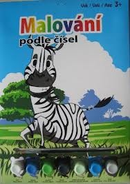 Malování podle čísel Zebra