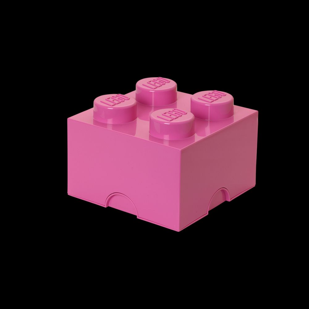 LEGO úložný box 4 250 x 250 x 180 mm - růžová