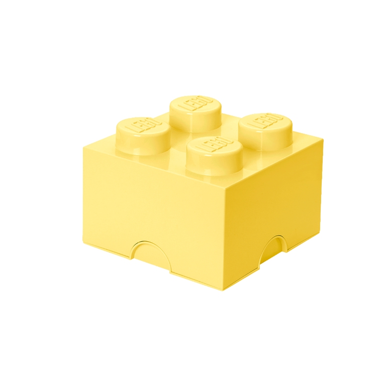 LEGO úložný box 4 (DIF) 250 x 250 x 180 m - světle žlutá