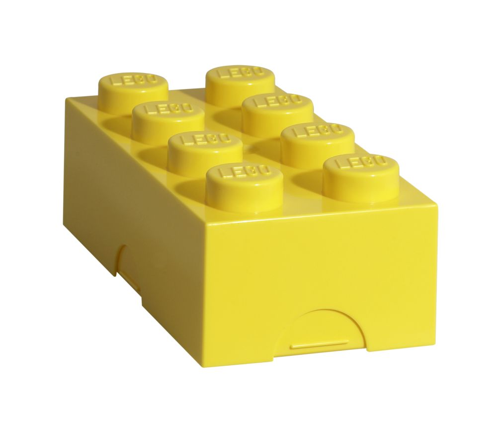 LEGO box na svačinu 8 100 x 200 x 75 mm - žlutá